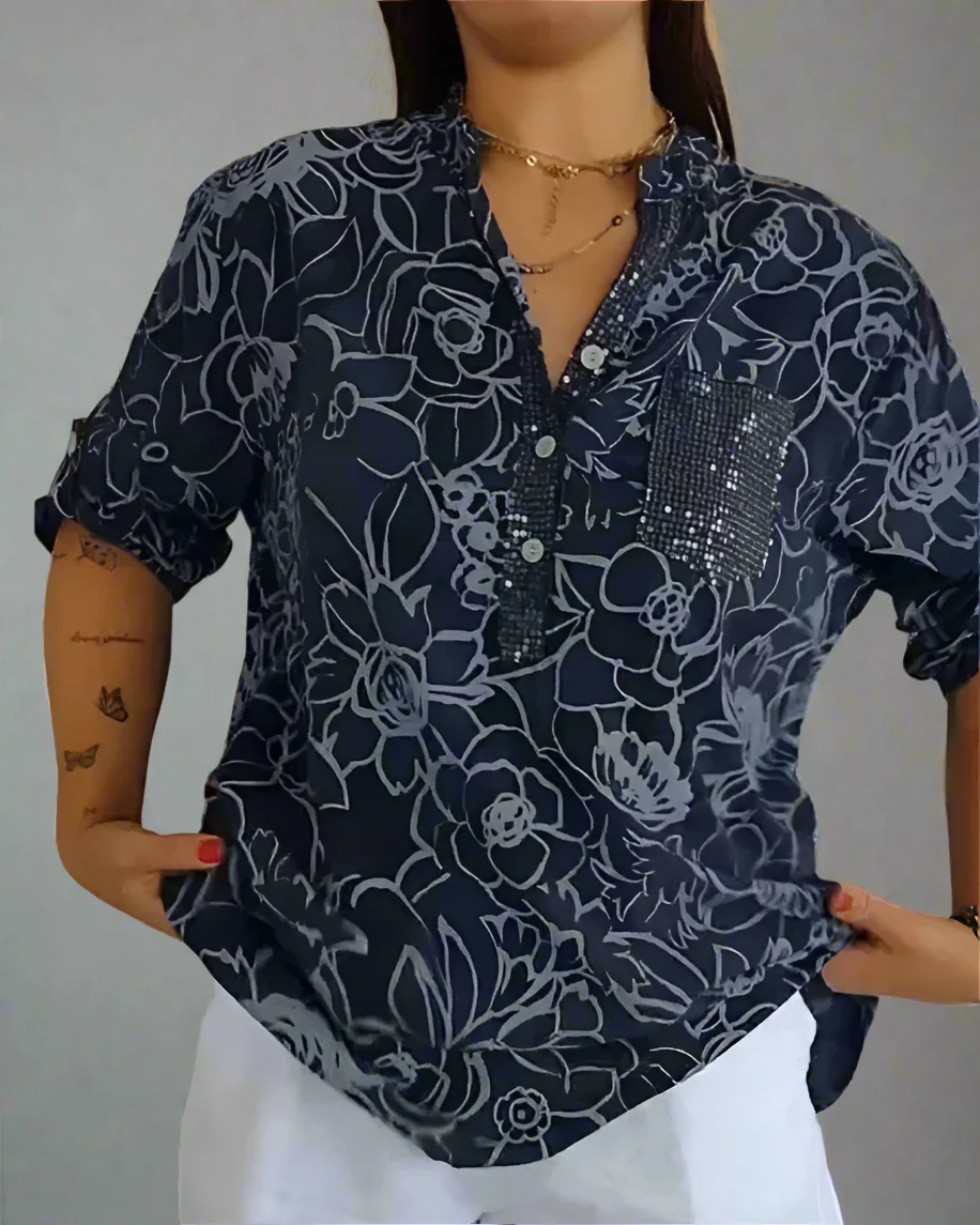 Lila | Blouse Femme Élégante à Imprimé Floral – Image 6
