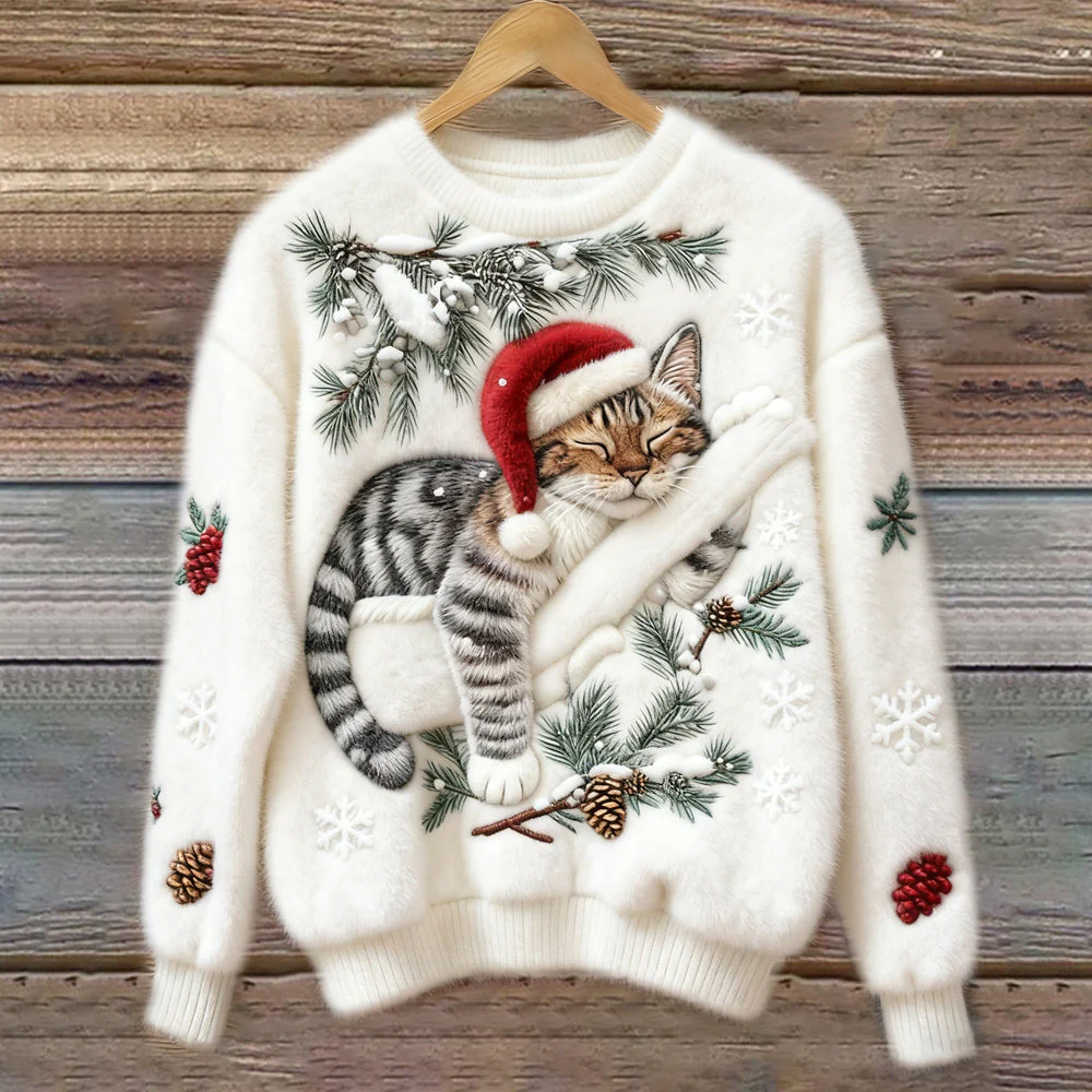 Anaëlle | Pull pour Chat de Noël Doux et Festif en Tissu Pelucheux – Image 6