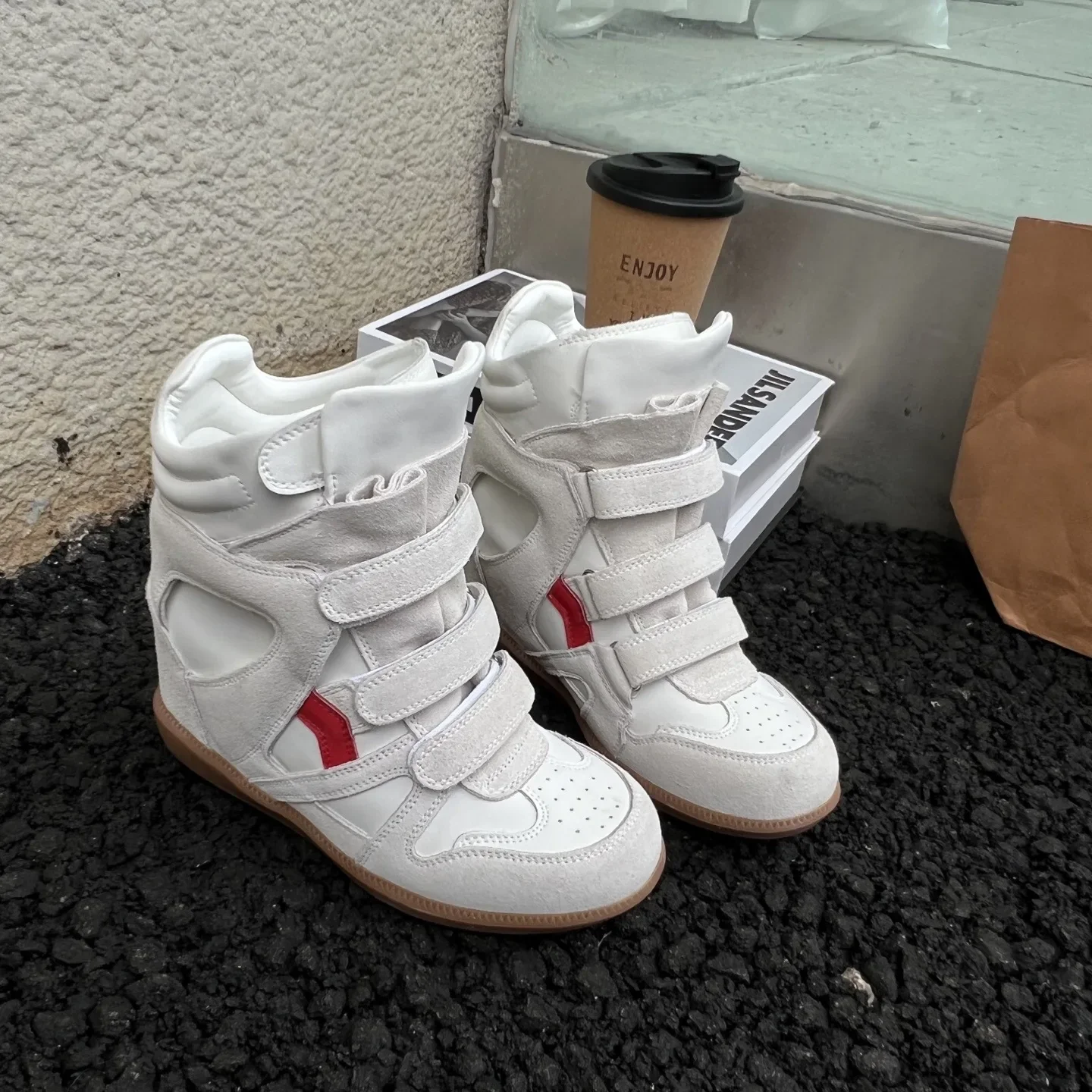 Baskets Montantes Femme en Cuir avec Scratch – Image 5