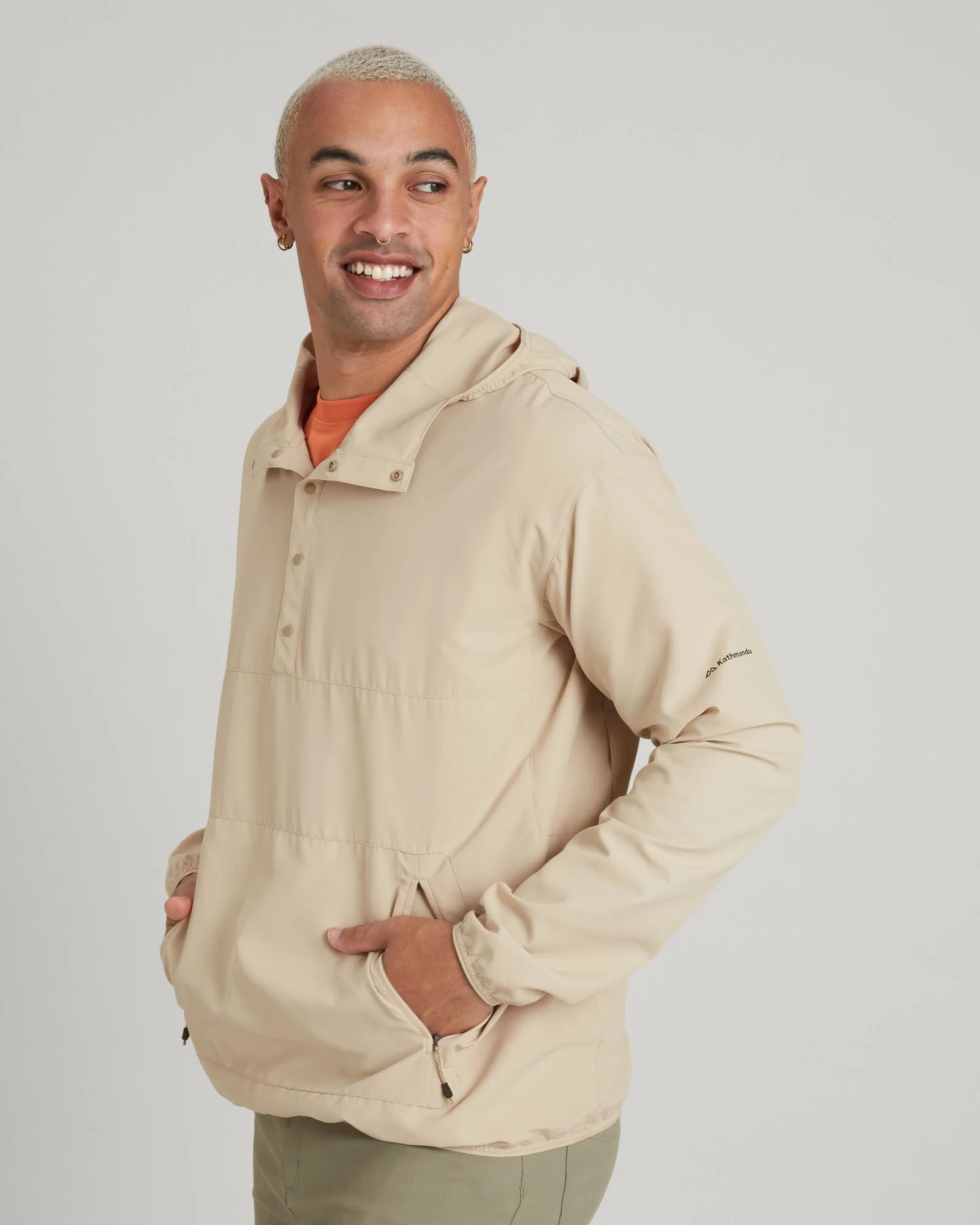 Chemise à capuche manches longues UPF pour homme SUN-Scout - Beige Dérive – Image 2