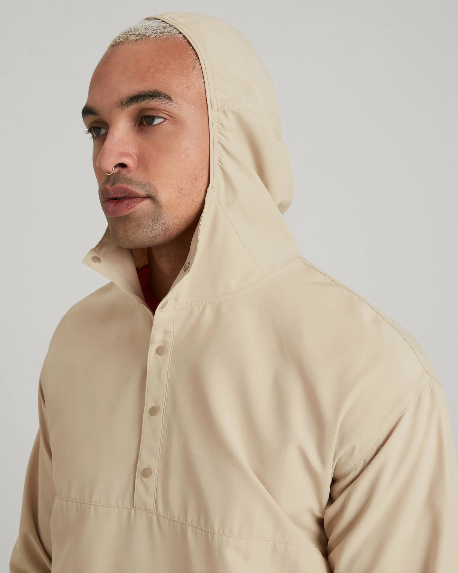 Chemise à capuche manches longues UPF pour homme SUN-Scout - Beige Dérive – Image 7