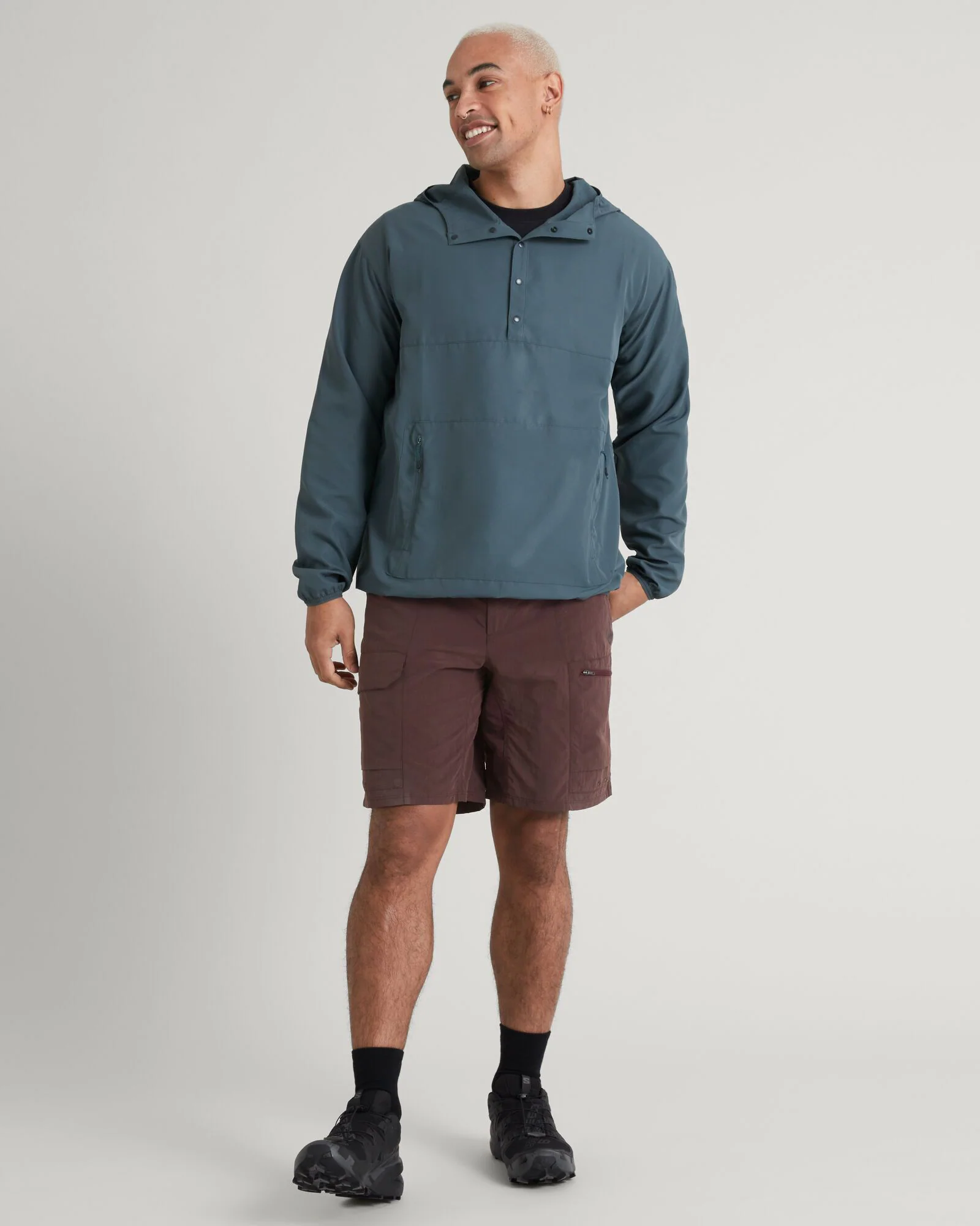 Chemise à capuche manches longues SUN-Scout UPF pour homme  - Bleu Nuit claire