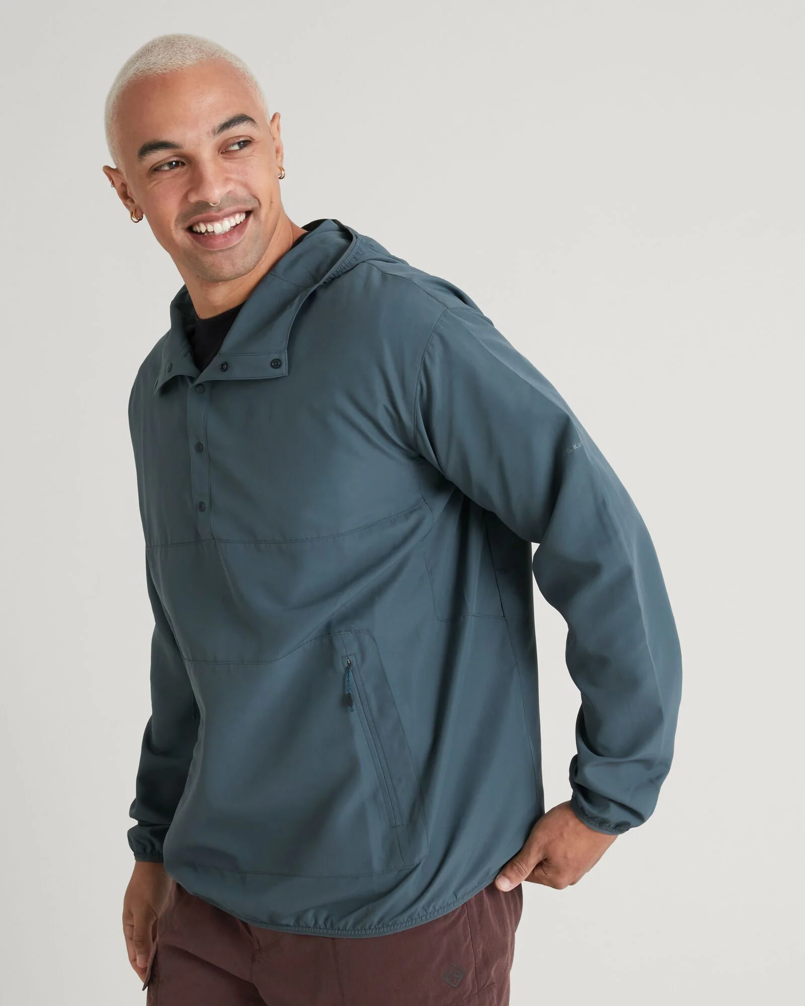 Chemise à capuche manches longues SUN-Scout UPF pour homme  - Bleu Nuit claire – Image 2