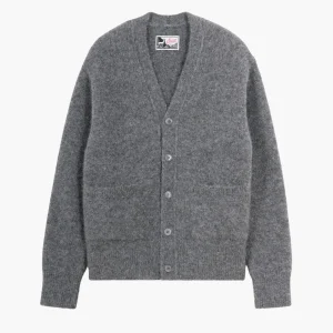 ALPACA CARDIGAN - Gris chiné foncé
