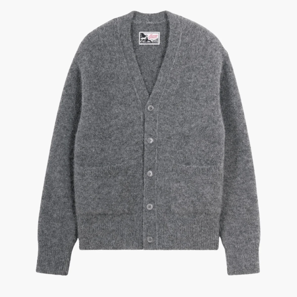 ALPACA CARDIGAN - Gris chiné foncé
