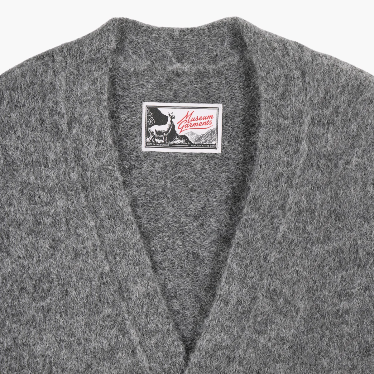 ALPACA CARDIGAN - Gris chiné foncé – Image 2