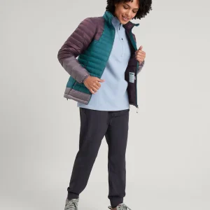 Doudoune Heli R pour femme - Bleu Lagon profond/Confiture/Quartz clair