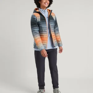 Doudoune à capuche Heli R pour femme - Lolly / Imprimé Montagnes brumeuses nocturnes