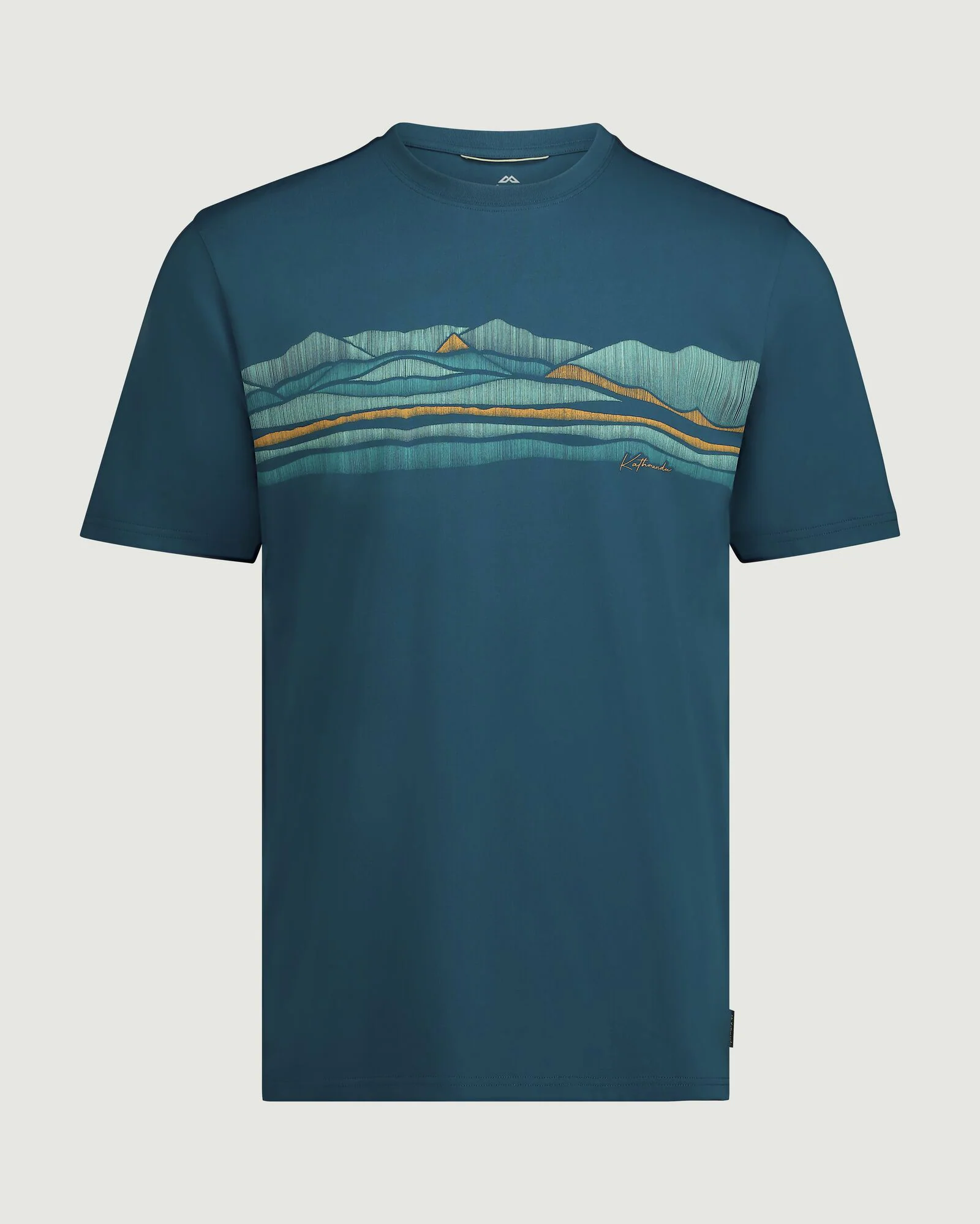 T-shirt long en coton biologique White Cloud pour homme - Bleu Contre-Courant – Image 6