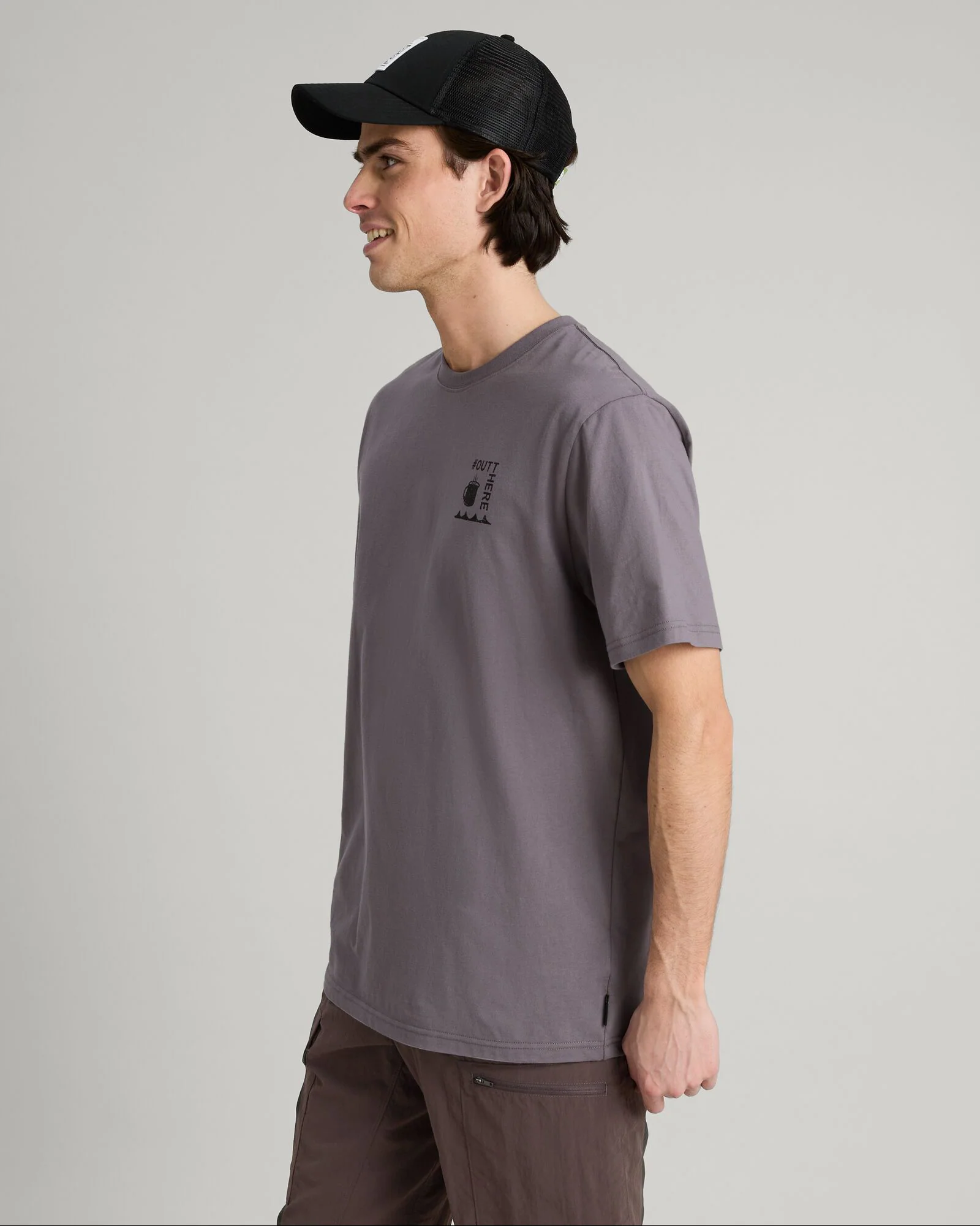 T-shirt en coton biologique Camp Vibes pour homme - Quartz clair – Image 3