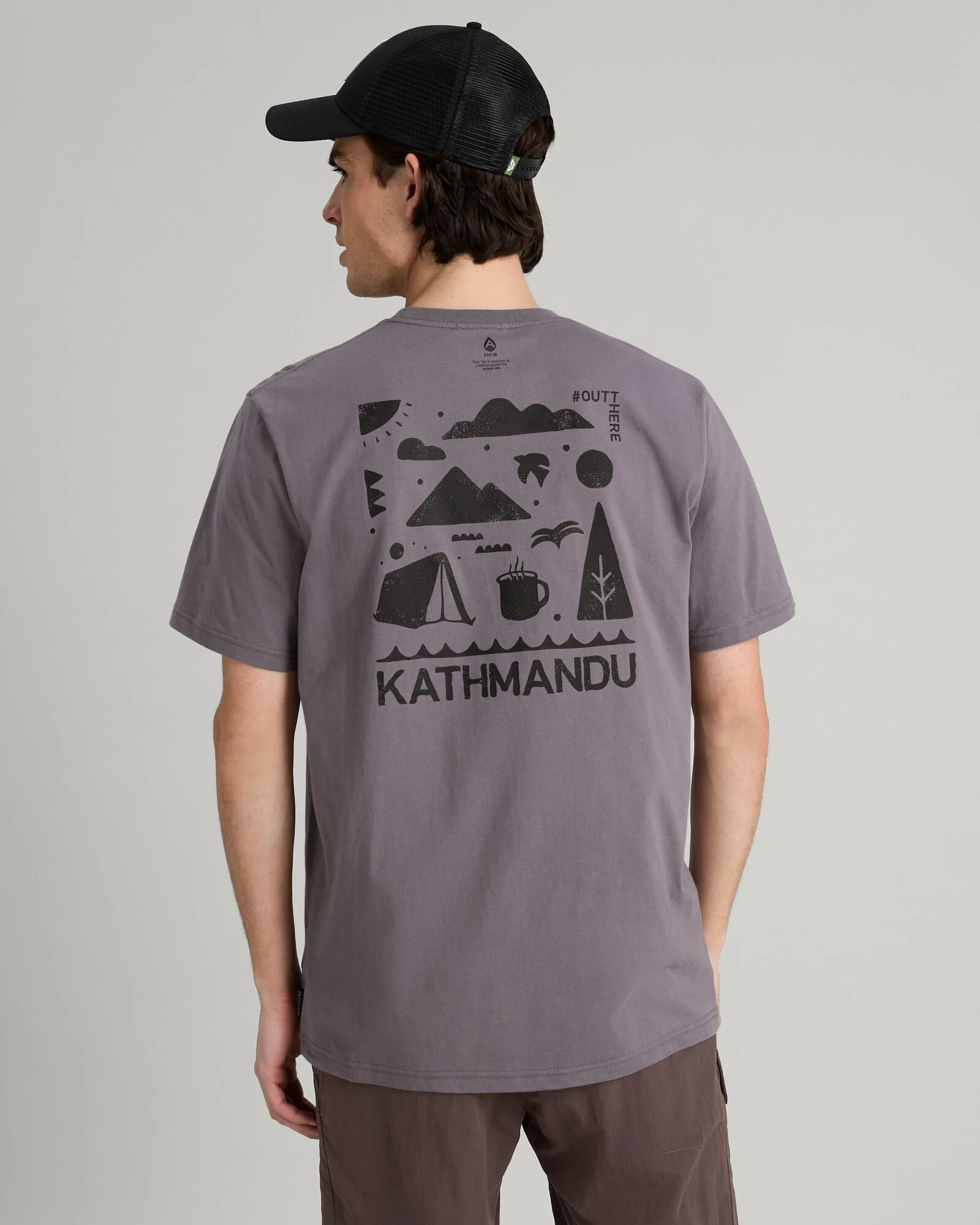 T-shirt en coton biologique Camp Vibes pour homme - Quartz clair – Image 4