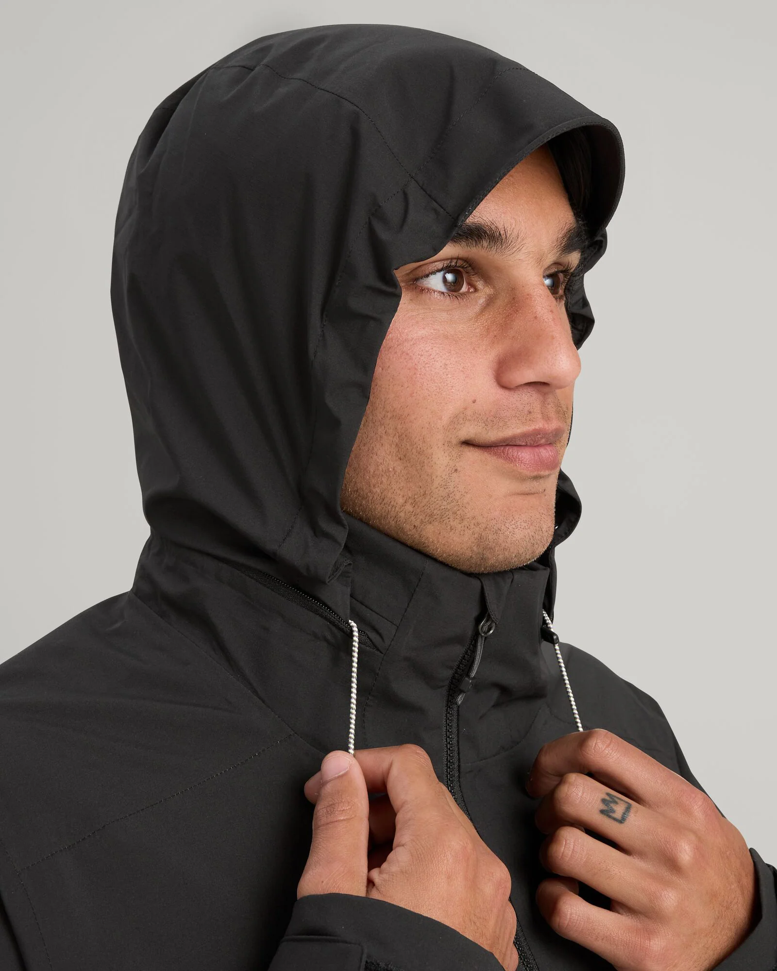 Parka de pluie Trailhead Stretch 2,5 couches pour homme – Noir Raie Manta – Image 2