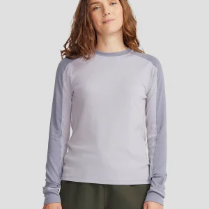 Haut à manches longues K-Merino 250 pour femme - Brume claire/brume foncée