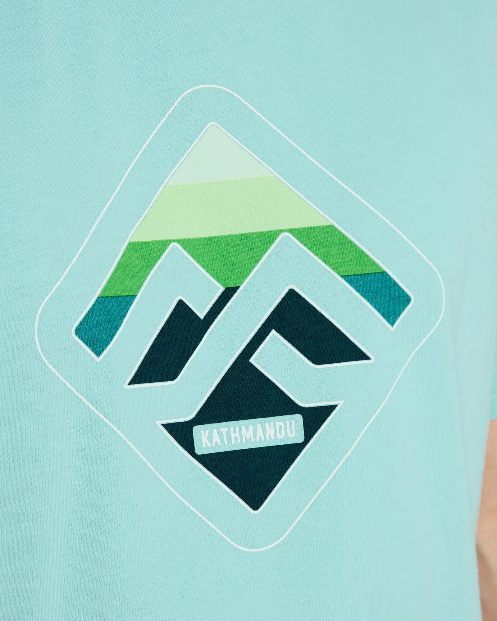 T-shirt en coton biologique Horizon Print pour homme - Vert Splash – Image 5