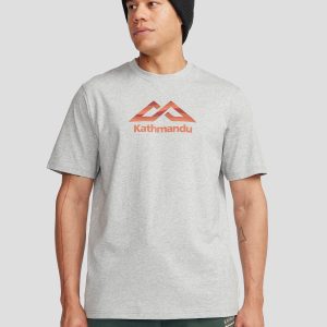 T-shirt Logo biologique pour homme - Gris clair chiné