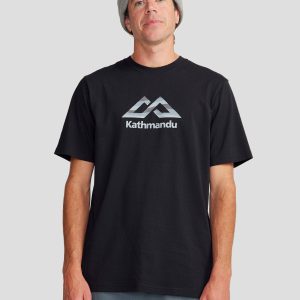 T-shirt Logo biologique pour homme - Noir Raie Manta