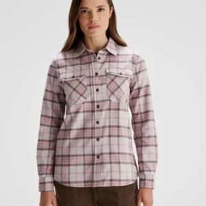 Chemise à manches longues Carrillon pour femme - Motif à carreaux Colombe
