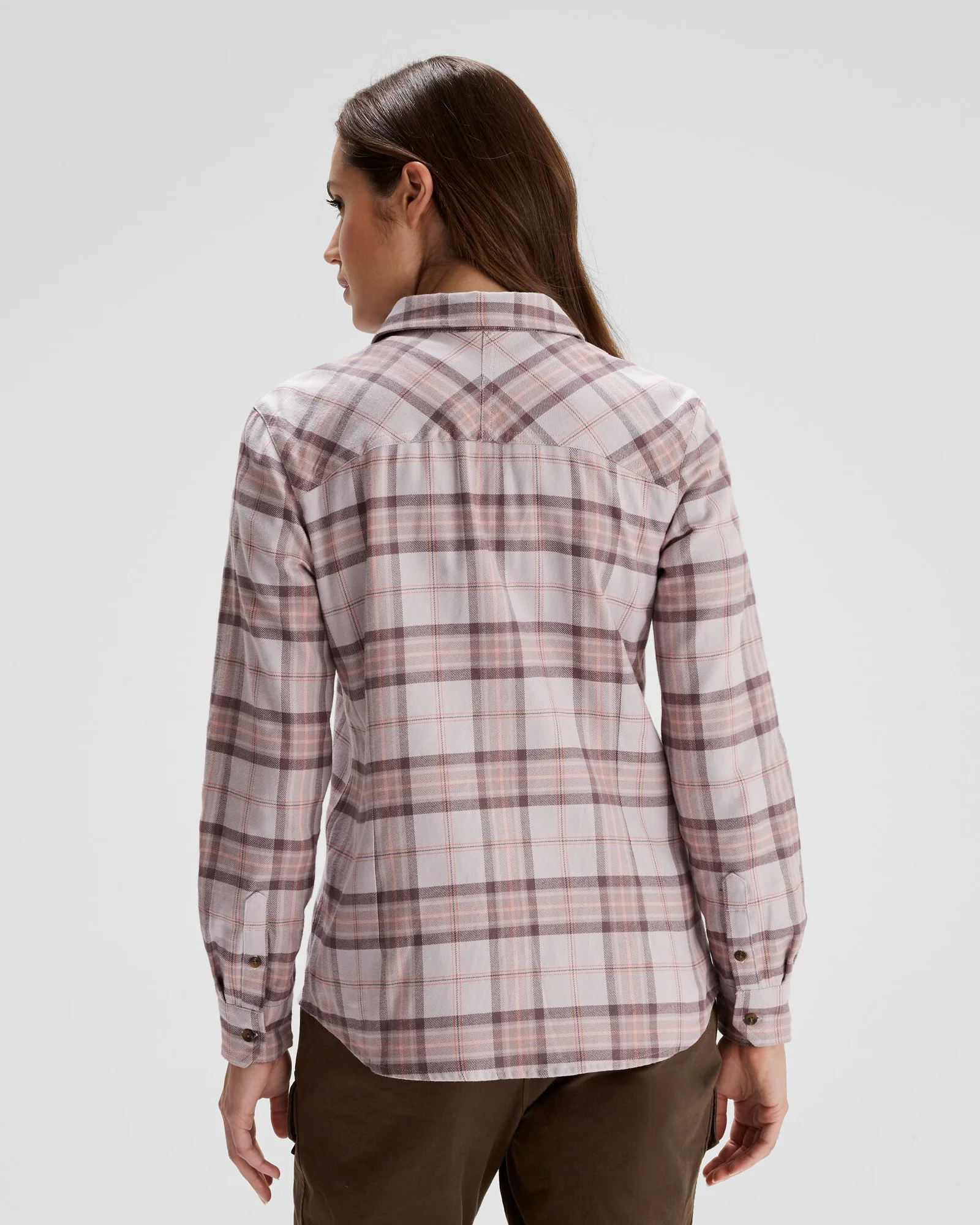 Chemise à manches longues Carrillon pour femme - Motif à carreaux Colombe – Image 4