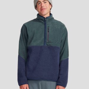 Pull polaire Trailhead 1/4 zip pour homme - Forêt profonde/Bleu marine pur