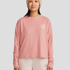 T-shirt à manches longues Nature Icons en coton biologique pour femme - Argile clair