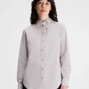Chemise à manches longues Sun Breaker pour femme - Colombe