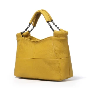 Sac à main femme en cuir VOGALIA– Bandoulière chaîne