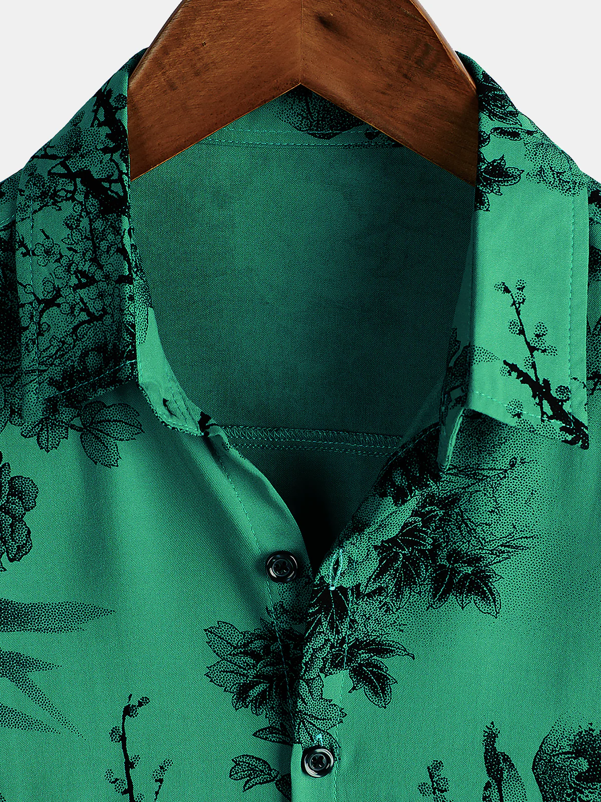 Lot de 3 | Chemises boutonnées à manches courtes pour homme, style hawaïen, vintage, à imprimé floral, pour l'été et les vacances – Image 6