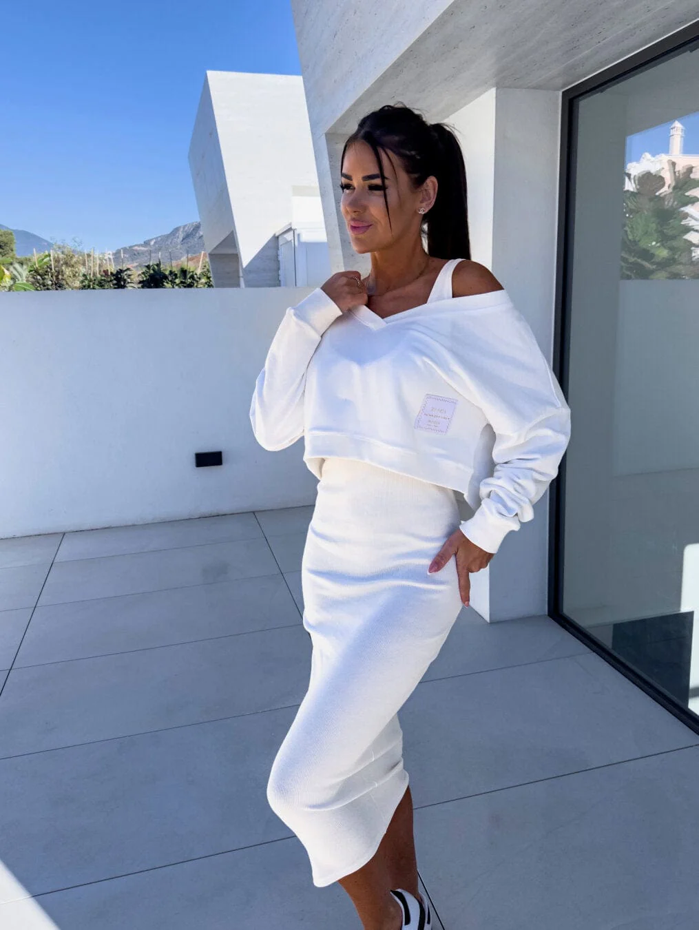 Andrea|Ensemble Décontracté Sweatshirt et Robe – Image 3