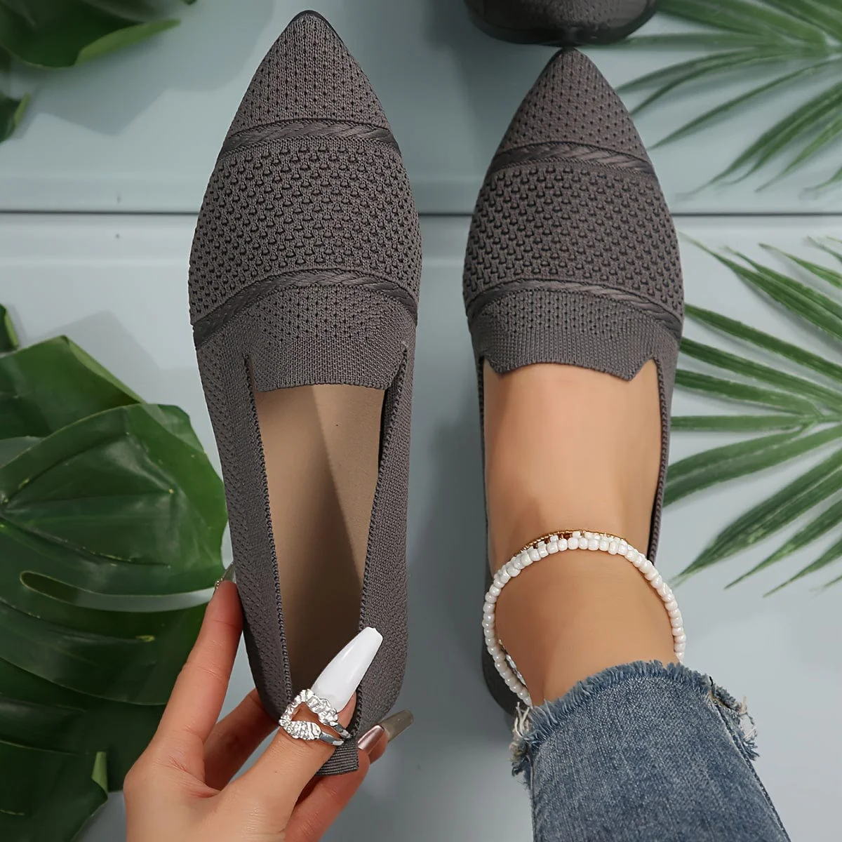 Sandra|Ballerines plates minimalistes unies pour femmes – Image 3