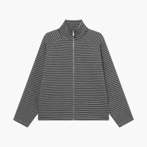 Edit zip- grey/black stripe