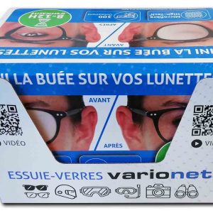 Boîte de 60 Essuie-verres anti-buée en microfibre High-tech VARIONET - 300 utilisations