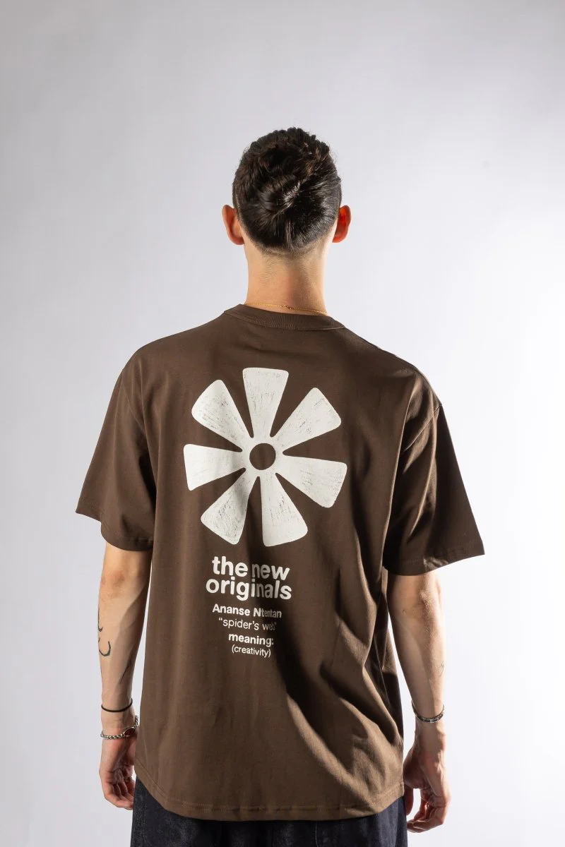 Ananse Adinkra Tee - Brown – Image 5