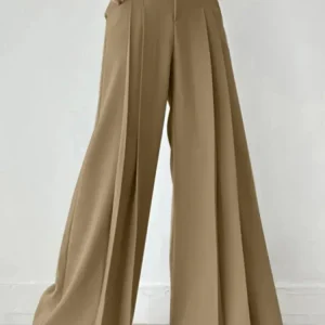 Patricia | Pantalon Plissé à Jambes Larges